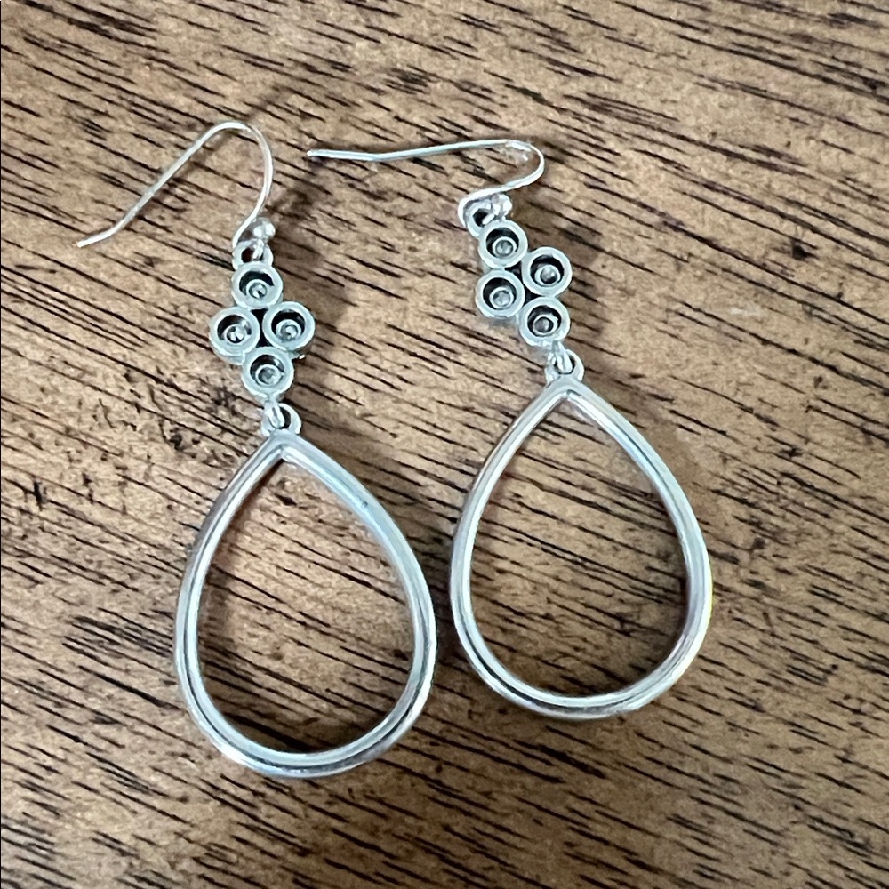 Elegant Silver Teardrop Earrings